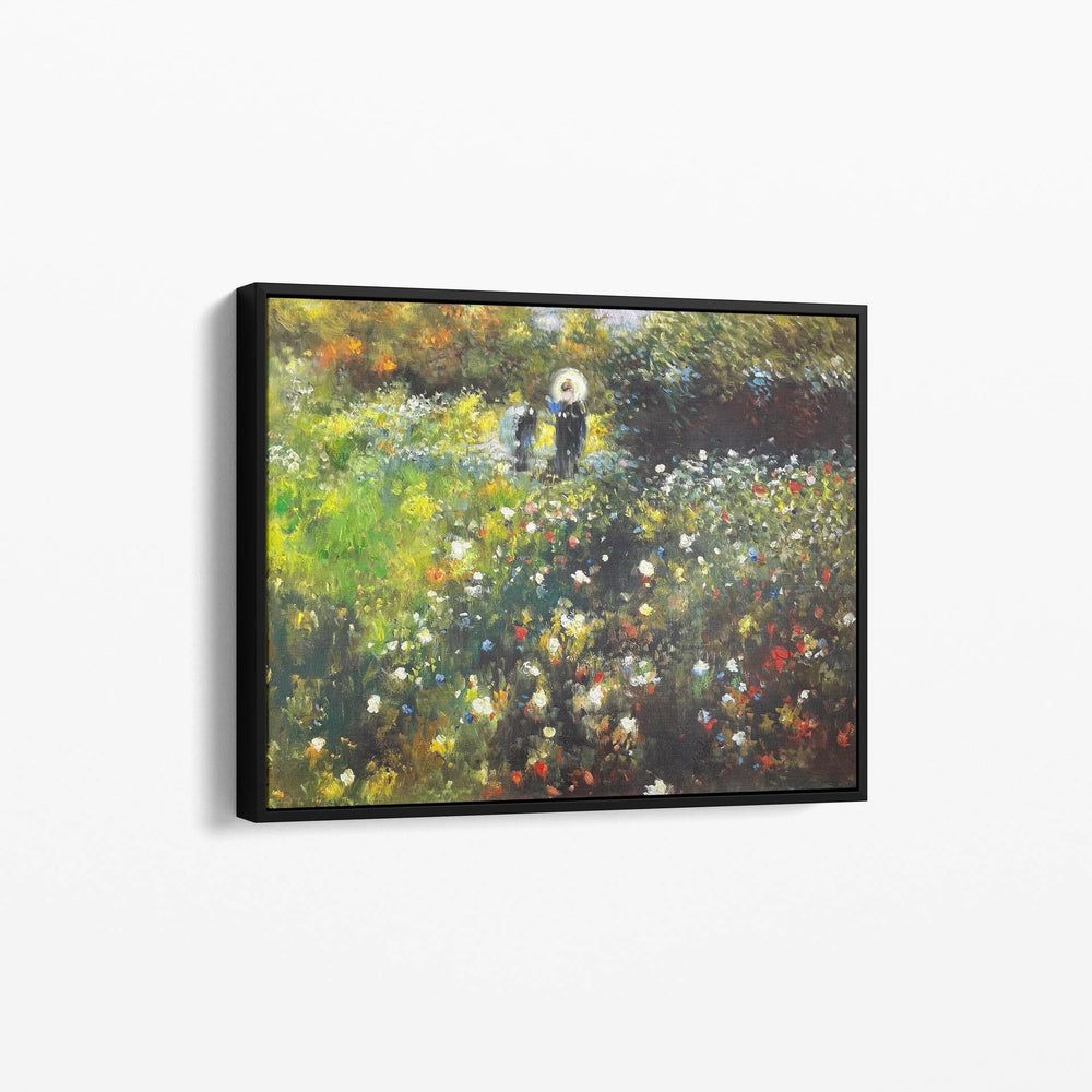 Paysage d'Été, (Femme au Parasol dans un Jardin) par Renoir - Reproduction de Peinture à l'Huile