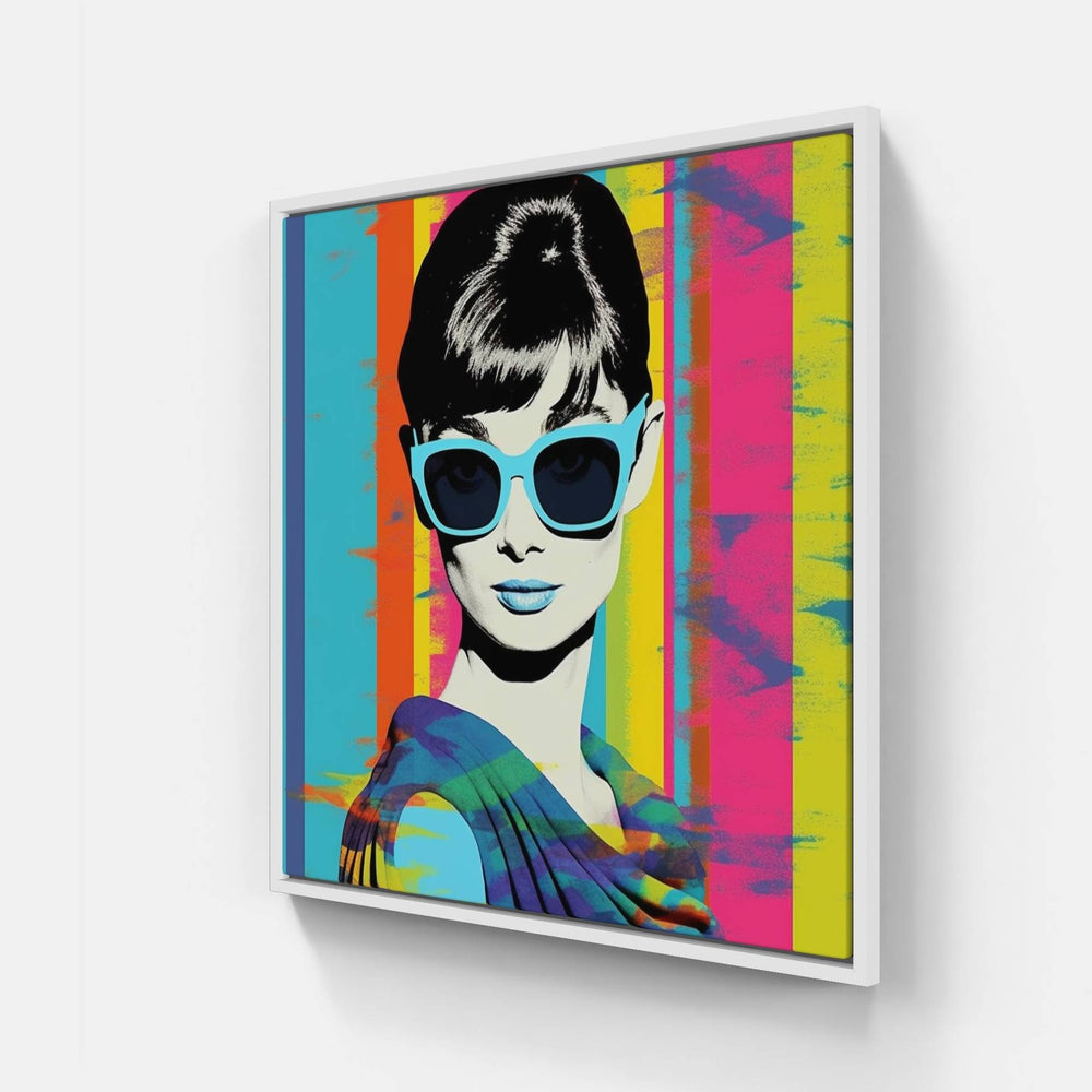 Audrey Hepburn-Canvas-artwall-20x20 cm-White-Artwall