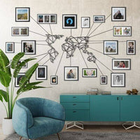 Déco métal carte monde