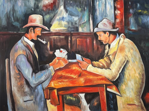 Les Joueurs de Cartes par Paul Cézanne - Reproduction de Peinture à l'Huile