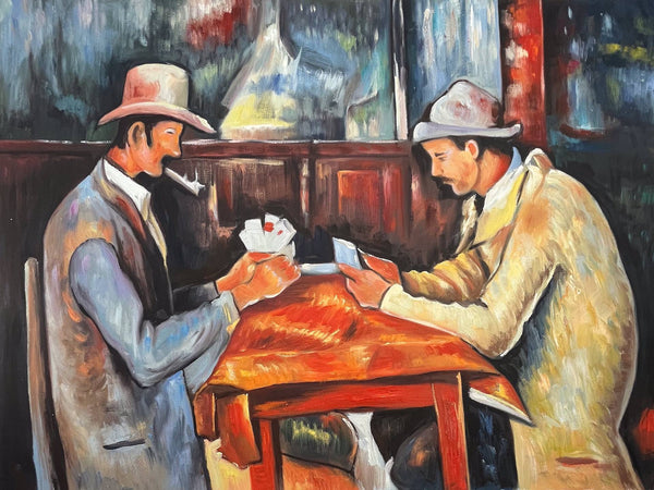 Les Joueurs de Cartes par Paul Cézanne - Reproduction de Peinture à l'Huile