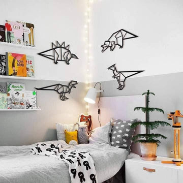 Decoration metal dinosaure