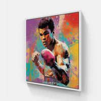 Mohamed Ali-Canvas-artwall-20x20 cm-White-Artwall