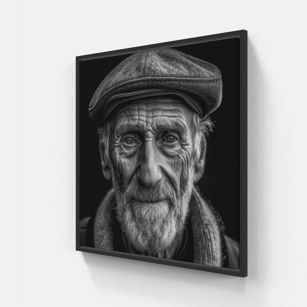 Reflective Gaze-Canvas-artwall-20x20 cm-Black-Artwall