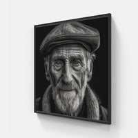 Reflective Gaze-Canvas-artwall-20x20 cm-Black-Artwall
