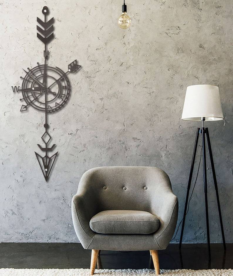 Décoration métal compas