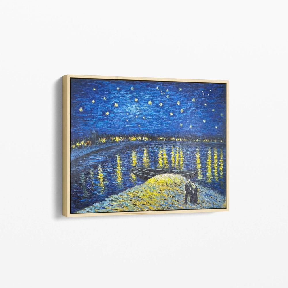 Nuit étoilée sur le Rhône par Vincent van Gogh - Reproduction de Peinture à l'Huile"