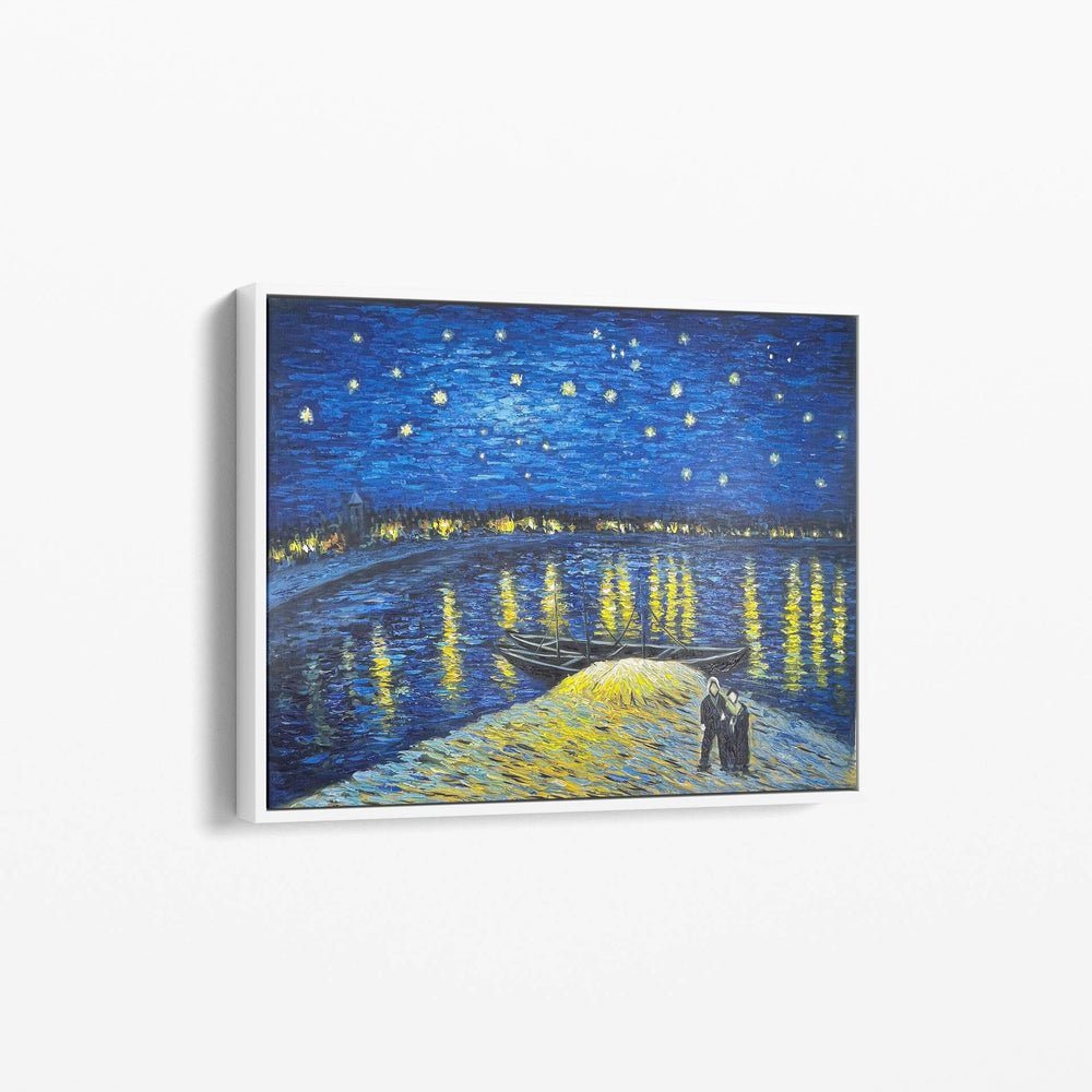 Nuit étoilée sur le Rhône par Vincent van Gogh - Reproduction de Peinture à l'Huile"