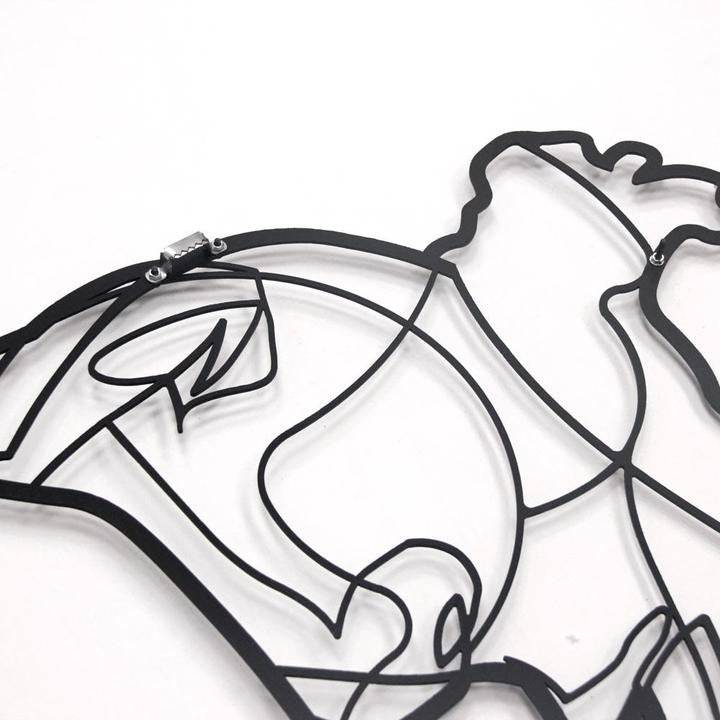 Decoration metal visage monde