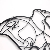 Decoration metal visage monde