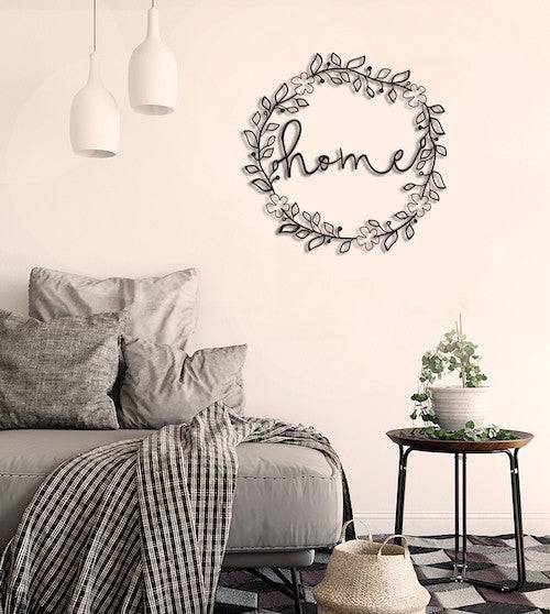 Déco métal home fleurs
