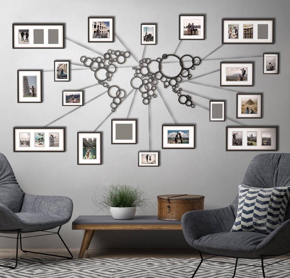 Décoration carte monde bulle