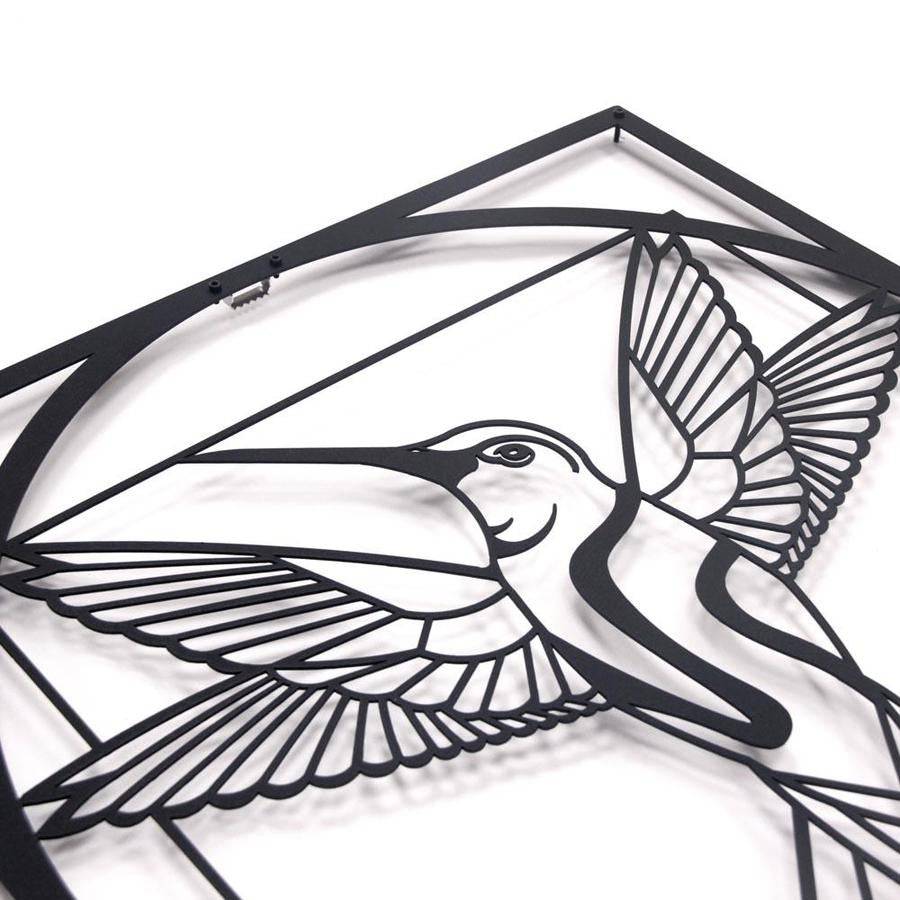Décoration métallique oiseau vitruve