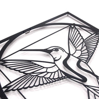Décoration métallique oiseau vitruve