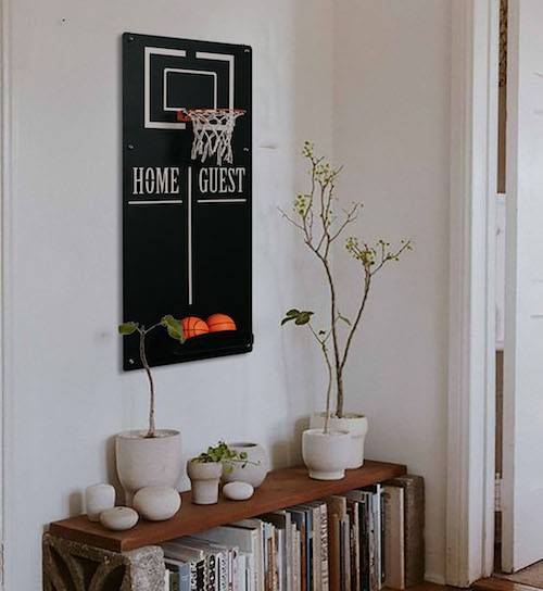 Décoration métal basket ball