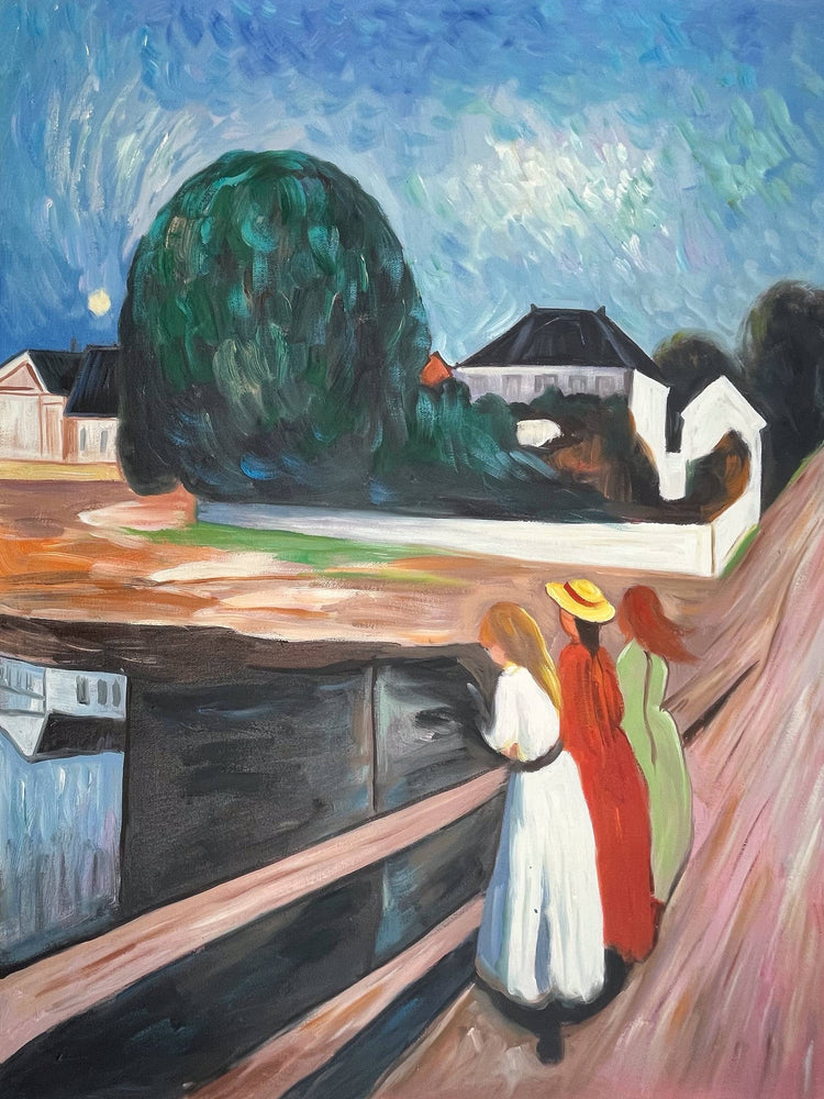 Les Filles sur le Pont par Edvard Munch - Tableau reproduction