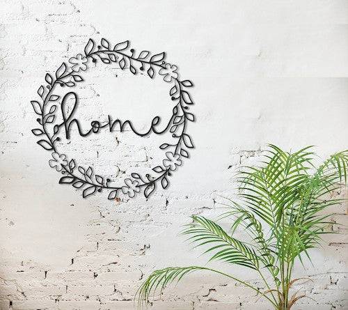 Déco métal home fleurs