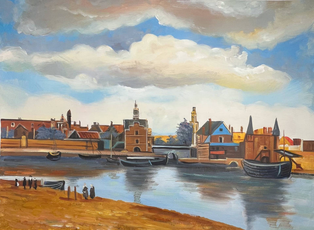 Vue de Delft par Johannes Vermeer - Tableau reproduction