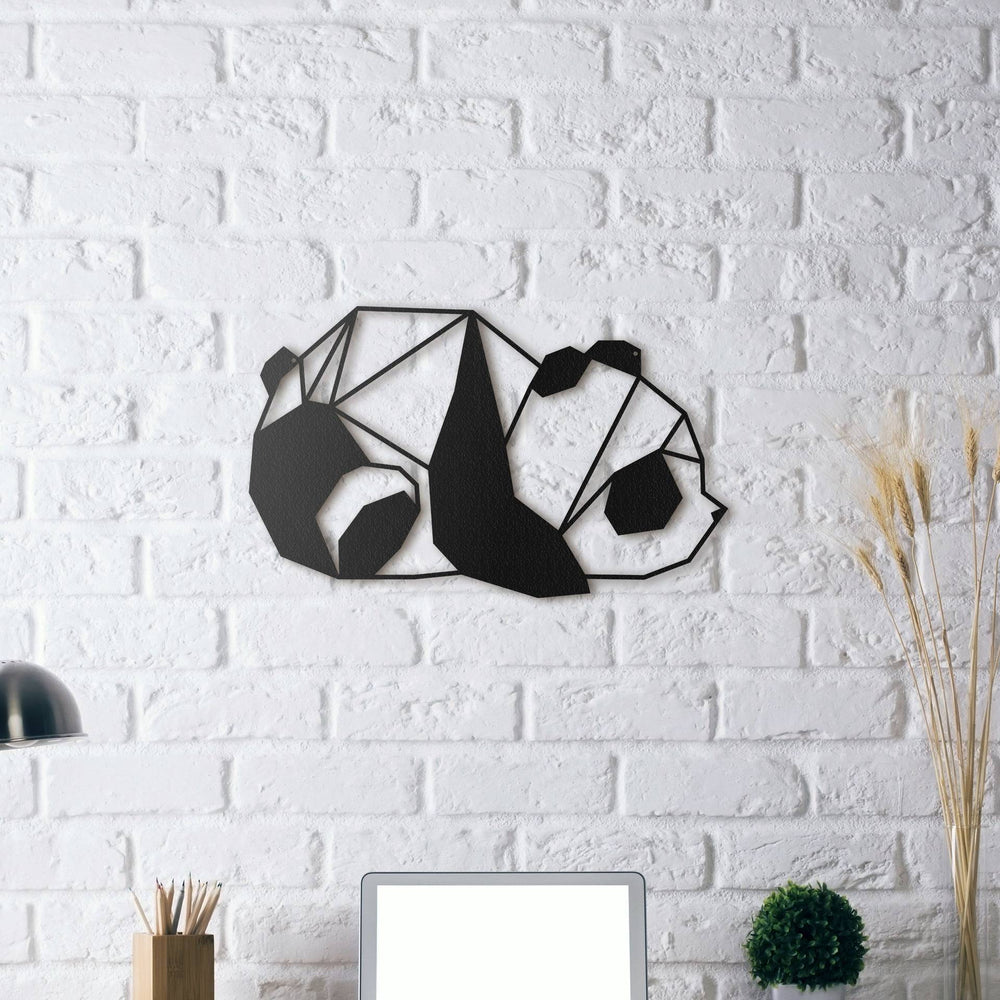 Décoration murale métal panda