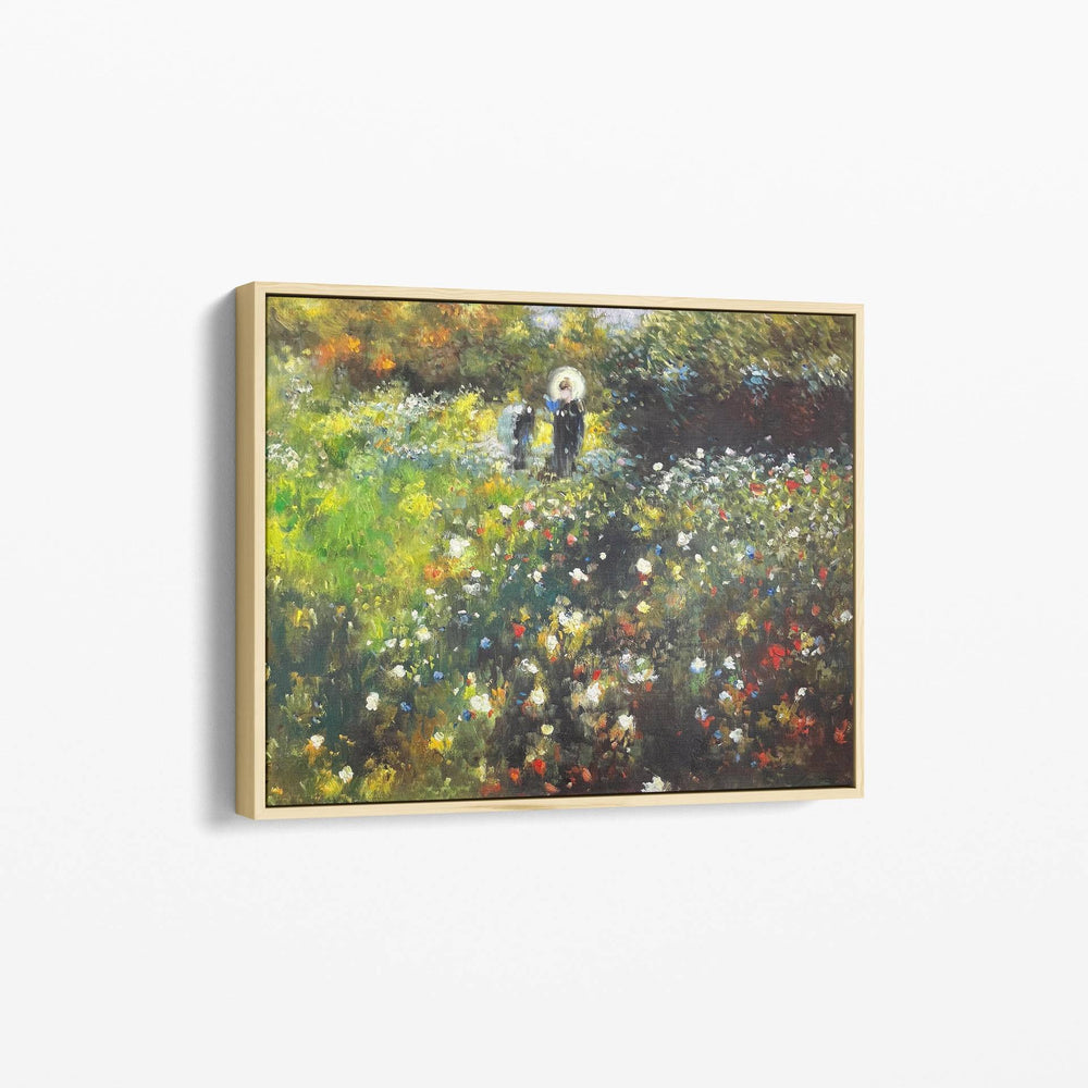Paysage d'Été, (Femme au Parasol dans un Jardin) par Renoir - Reproduction de Peinture à l'Huile