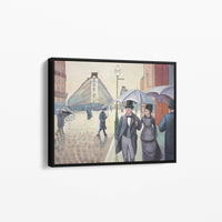 Rue de Paris, Temps de Pluie par Gustave Caillebotte - Reproduction de Peinture à l'Huile