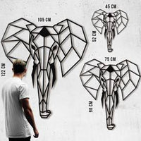 Décoration murale métal éléphant