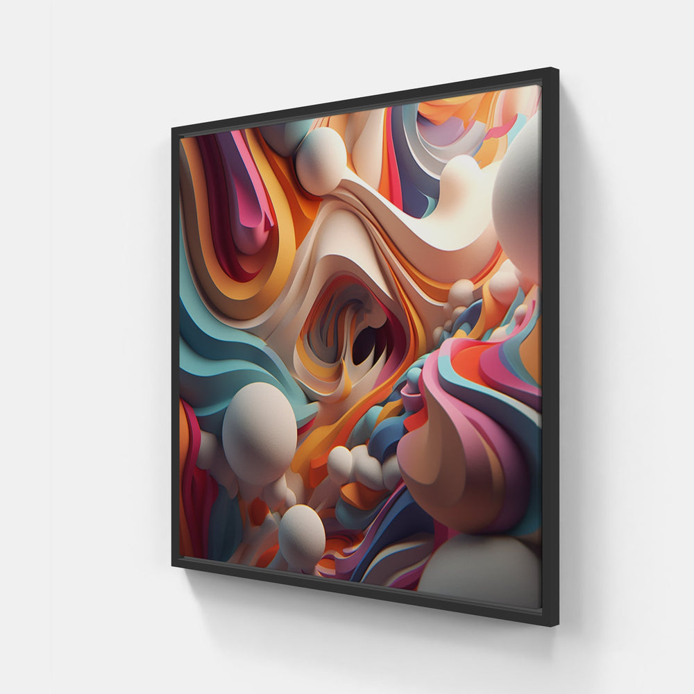 Kaleidoscopic Dreams-Canvas-artwall-20x20 cm-Black-Artwall