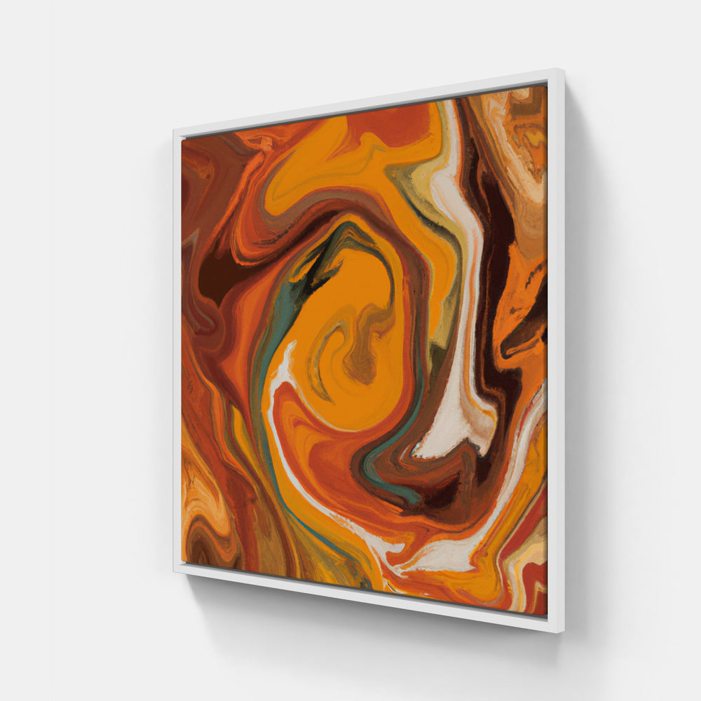 Orange blooms sweetly-Canvas-artwall-20x20 cm-White-Artwall