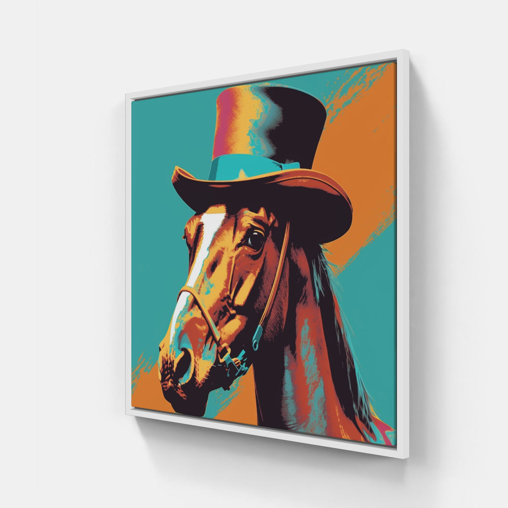 Gentle Horse Nuzzle-Canvas-artwall-20x20 cm-White-Artwall