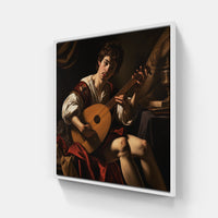 Caravaggio's Serene Silence-Canvas-artwall-20x20 cm-White-Artwall