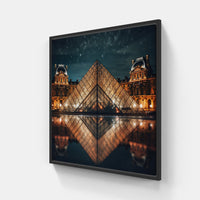 Urban Sunset Serenity-Canvas-artwall-40x40 cm-Black-Artwall