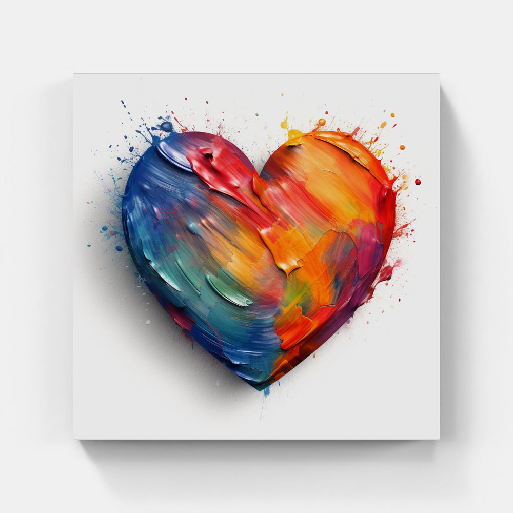 Blissful Heart Embrace-Canvas-artwall-Artwall