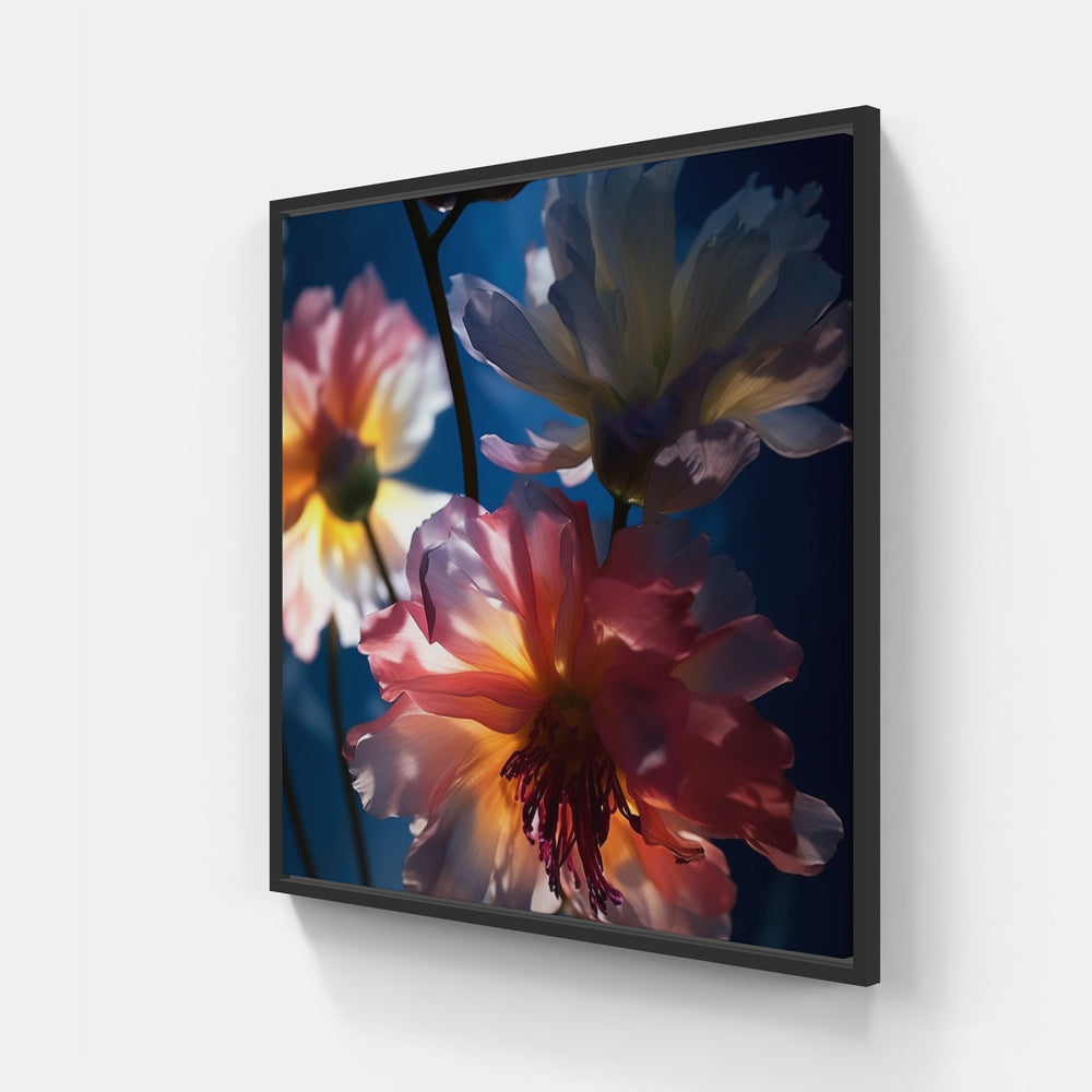 Flower Paradise Hideaway-Canvas-artwall-40x40 cm-Black-Artwall
