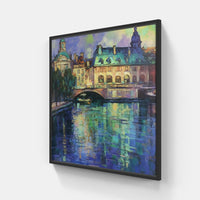 Berlin's vibrant symphony-Canvas-artwall-20x20 cm-Black-Artwall