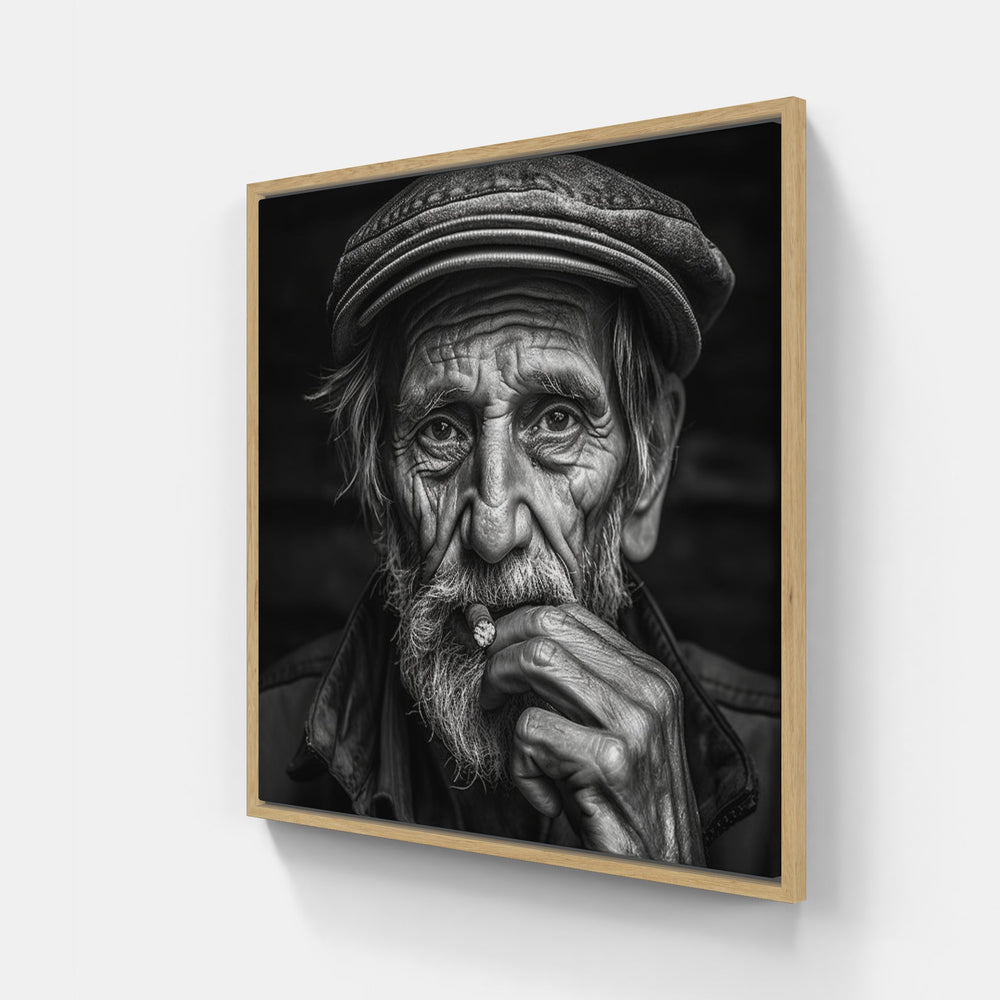 Time's Imprint-Canvas-artwall-20x20 cm-Wood-Artwall