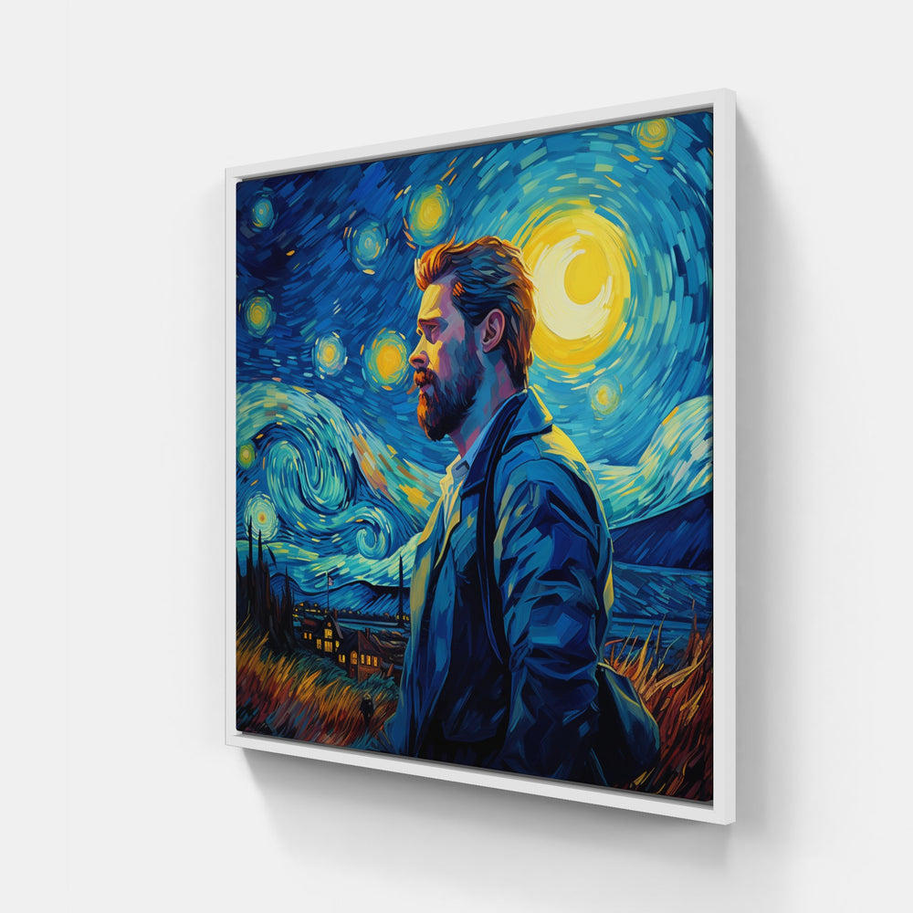 Serene Van Gogh Beauty-Canvas-artwall-20x20 cm-White-Artwall