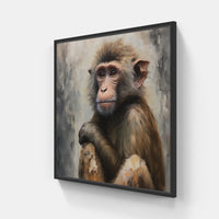 Whimsical Monkey Art-Canvas-artwall-20x20 cm-Black-Artwall