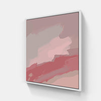 Pink on time blue-Canvas-artwall-20x20 cm-White-Artwall