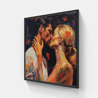 Tender Harmony Devotion-Canvas-artwall-20x20 cm-Black-Artwall