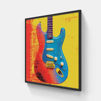 Captive Guitar Showcase-Canvas-artwall-20x20 cm-Black-Artwall