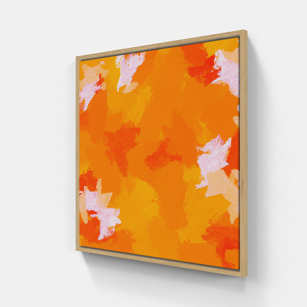 Orange sun rays-Canvas-artwall-20x20 cm-Wood-Artwall