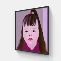 Pink time fleeting-Canvas-artwall-20x20 cm-Black-Artwall