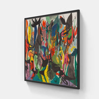 #56789 Abstract Synthesis-Canvas-artwall-20x20 cm-Black-Artwall