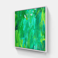 Green growth thriving-Canvas-artwall-20x20 cm-White-Artwall