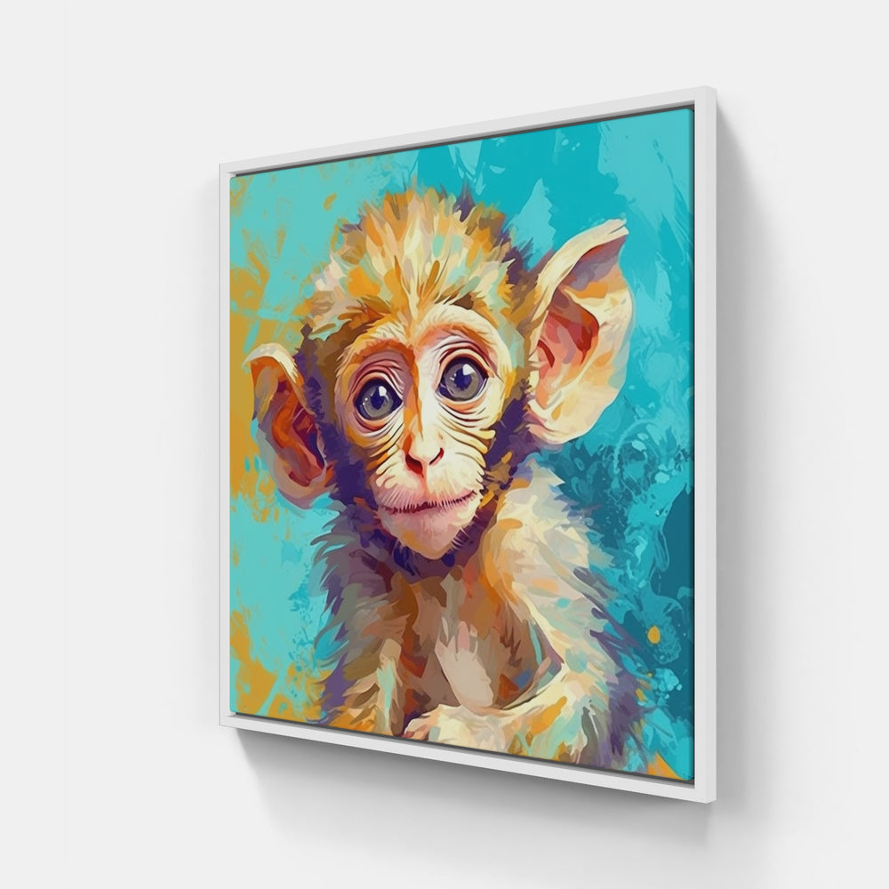 Adorable Monkeys Canva-Canvas-artwall-20x20 cm-White-Artwall