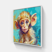 Adorable Monkeys Canva-Canvas-artwall-20x20 cm-White-Artwall