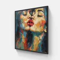 Passionate Love Unity Devotion-Canvas-artwall-20x20 cm-Black-Artwall