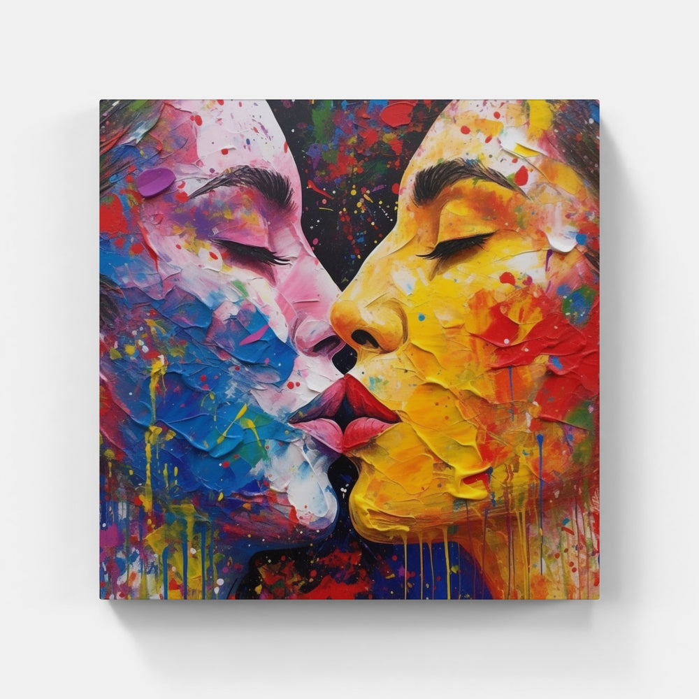 Amorous Embrace Devotion Connection-Canvas-artwall-Artwall