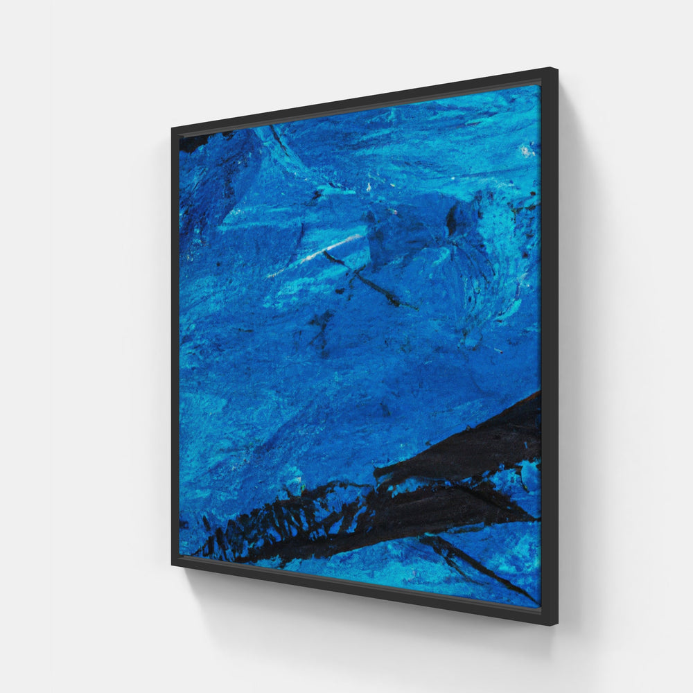 Blue forever true-Canvas-artwall-20x20 cm-Black-Artwall