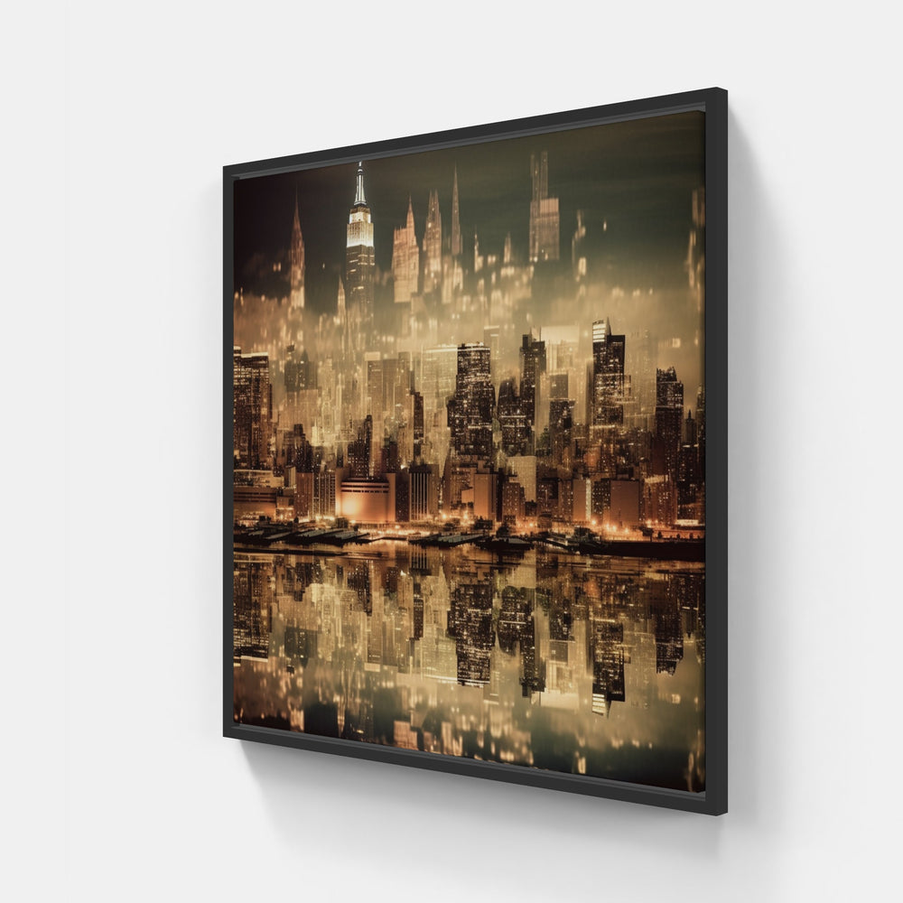 Twilight in the Urban Maze-Canvas-artwall-40x40 cm-Black-Artwall